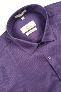Atlance Classic Purple Solid Formal Shirt - Slim Fit-FRMTEXT