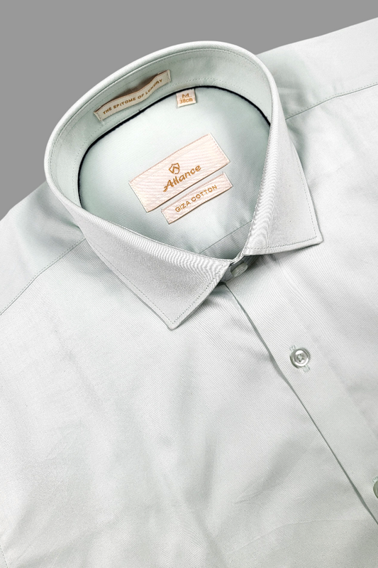 Solid Mint Green Full Sleeve Formal Shirt for Men | Atlance-FRM