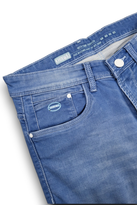Men Stylish Blue Faded Denim Jeans - Slim Fit 261053225