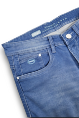 Men Stylish Blue Faded Denim Jeans - Slim Fit 261053225
