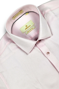 Atlance | Premium Pink Micro-Textured Cotton Formal Shirt-FRMTEXT