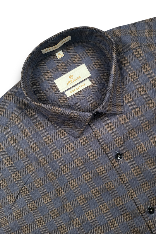 Atlance Dark Grey Men Formal Shirt – Stylish & Premium Formal Wear-FRM