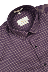 Atlance Wine Checkered Men Shirt – Formal Wear-FRMCHECKS