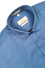 Atlance Classic Blue Solid Formal Shirt - Slim Fit-FRM