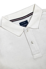 Men White Cotton Polo T-Shirt with Pocket - Casual Short Sleeve Slim Fit 8622