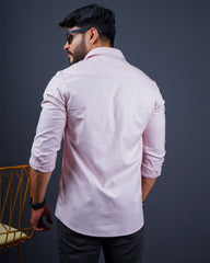 PINK COLOR PLAIN CASUAL SHIRT