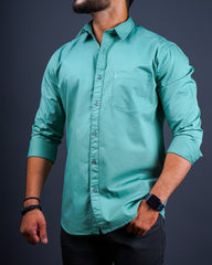 PISTA COLOR PLAIN CASUAL SHIRT