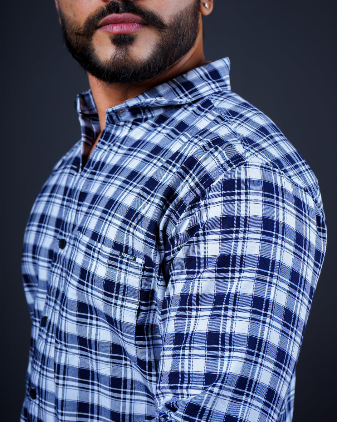 BLUE COLOR CHECKS CASUAL SHIRT