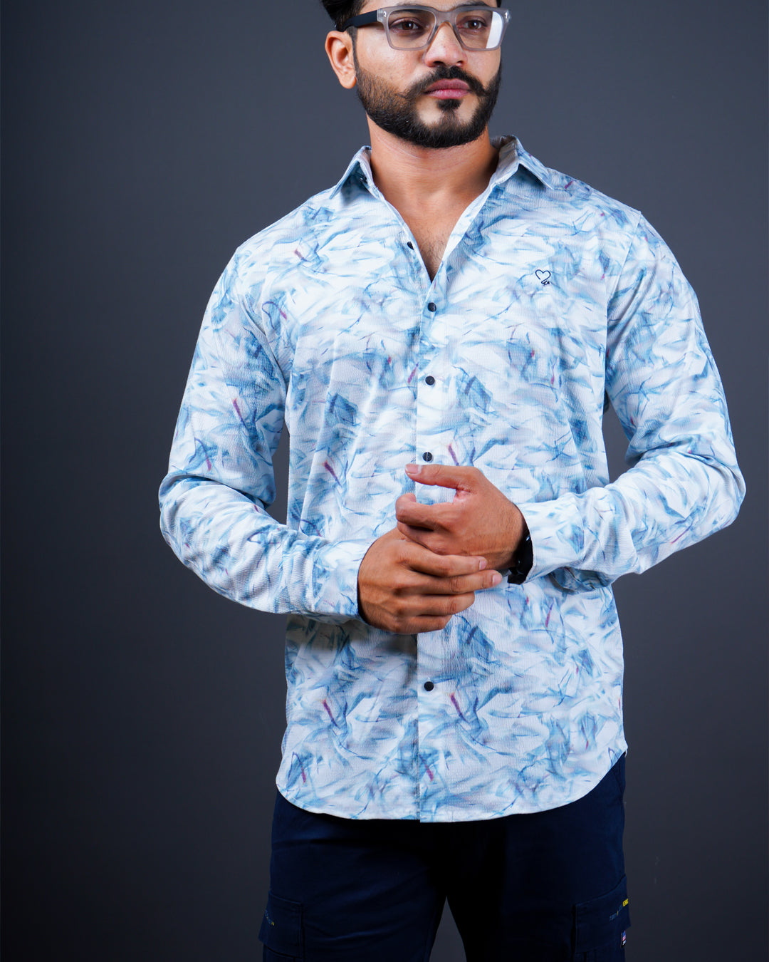 Firozi-white color color printed casual shirt shirt for casual wear.