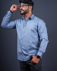 GREY COLOR PLAIN CASUAL SHIRT