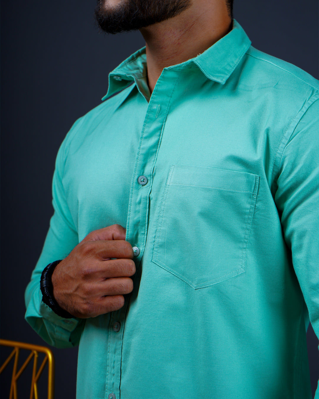 PISTA COLOR PLAIN CASUAL SHIRT