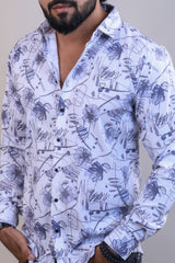 LAVENDER COLOR PRINTED CASUAL SHIRT