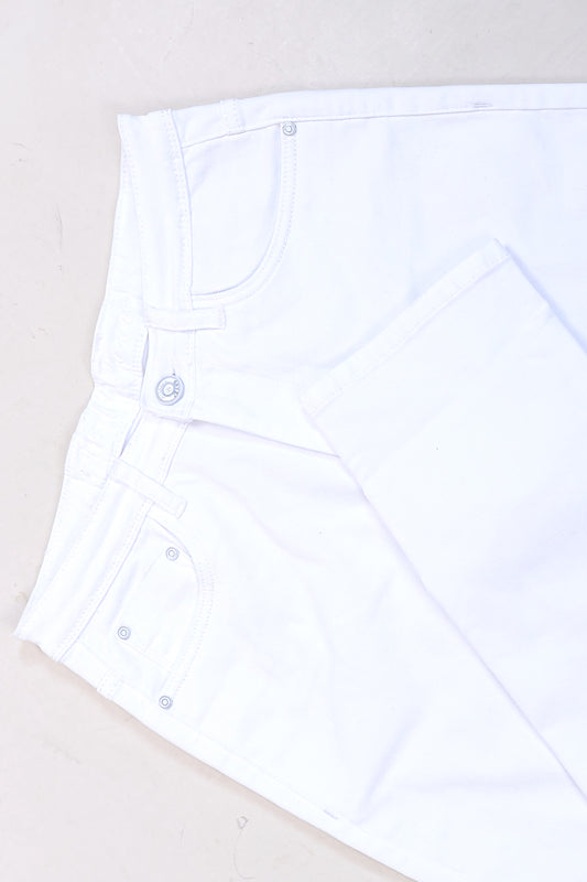 WHITE COLOR PLAIN JEANS