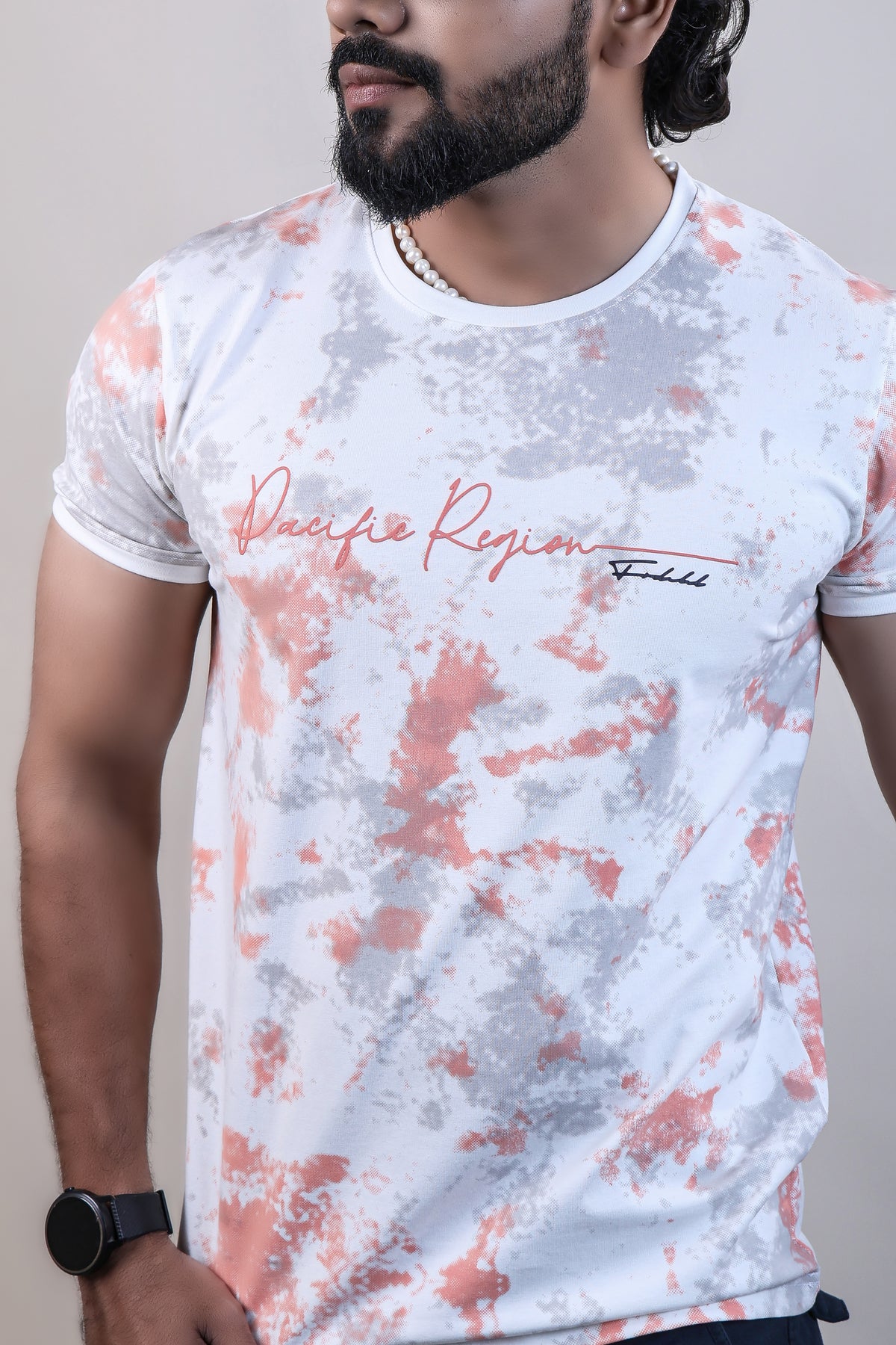 Peach color matter t-shirt for men