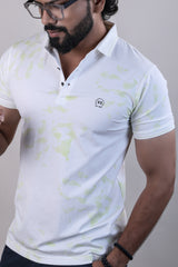 GREEN COLOR PRINTED T-SHIRT