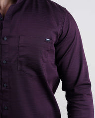 WINE COLOR LINING CASUAL SHIRT