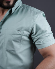 PISTA COLOR PLAIN CASUAL SHIRT