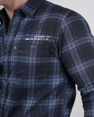 GREY COLOR CHECKS CASUAL SHIRT