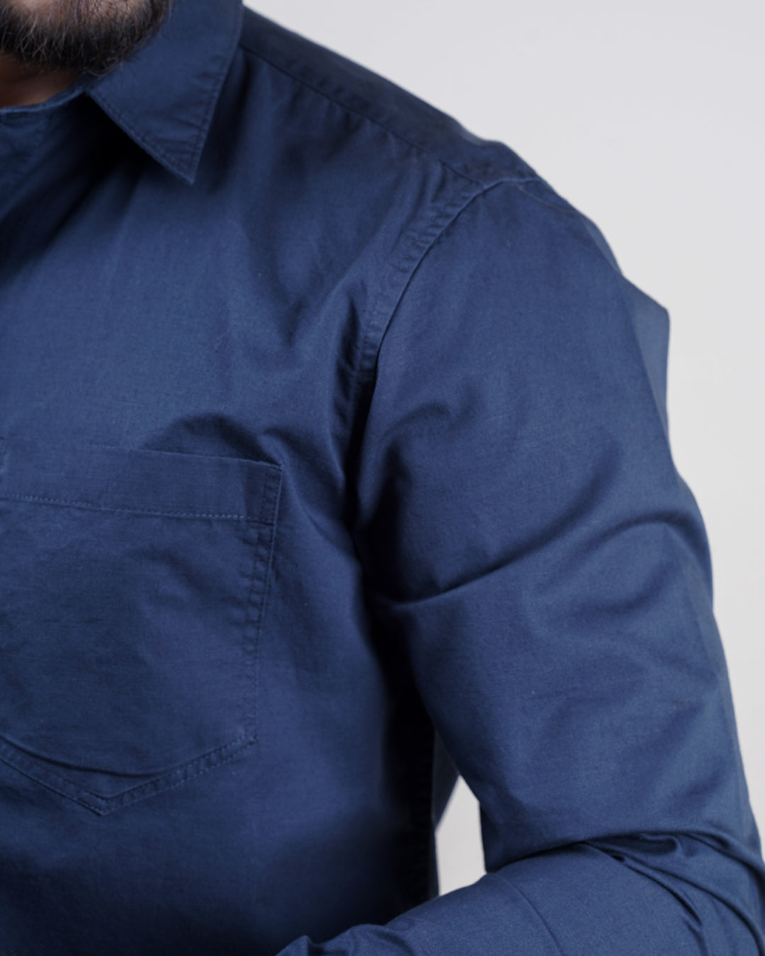 NAVY BLUE COLOR PLAIN CASUAL SHIRT