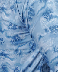 BLUE COLOR PRINTED CASUAL SHIRT