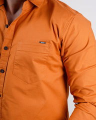 ORANGE COLOR PLAIN CASUAL SHIRT