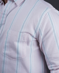 PINK COLOR LINING CASUAL SHIRT