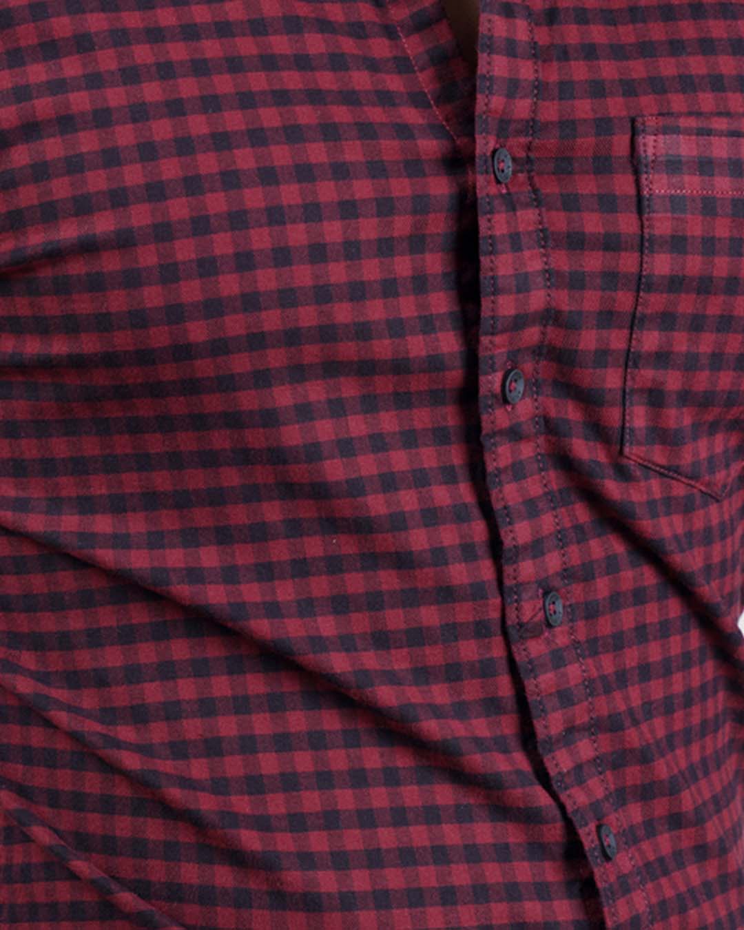 MAROON COLOR CHECKS CASUAL SHIRT