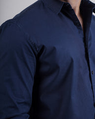 NAVY BLUE COLOR PLAIN CASUAL SHIRT