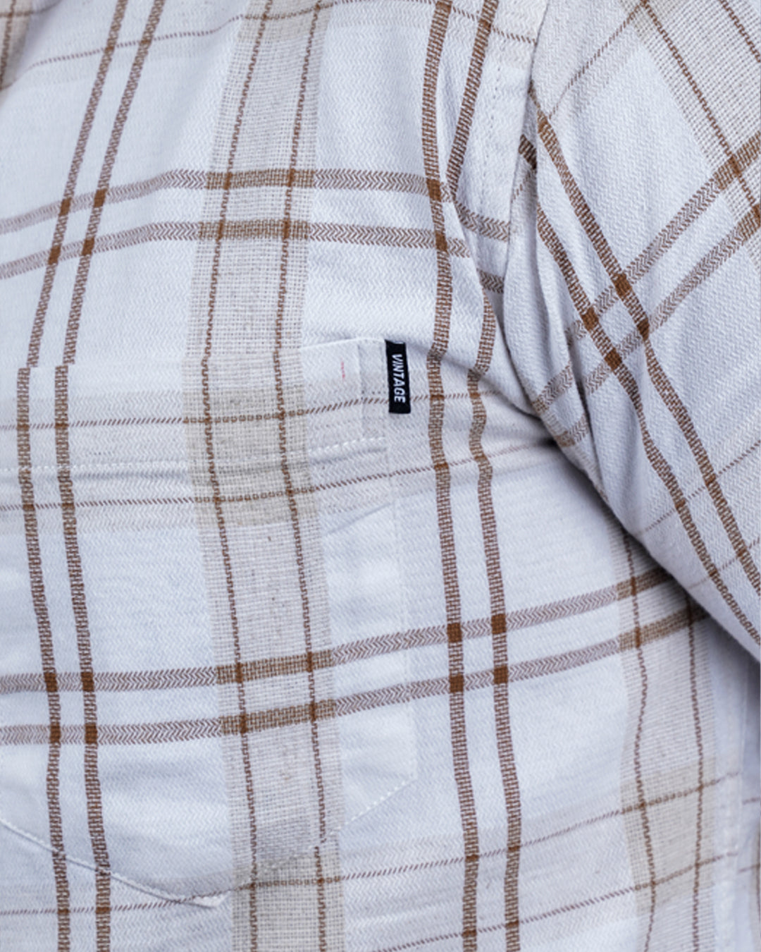 WHITE-BROWN COLOR CHECKS CASUAL SHIRT