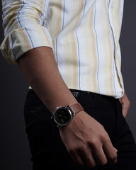 YELLOW COLOR LINING CASUAL SHIRT