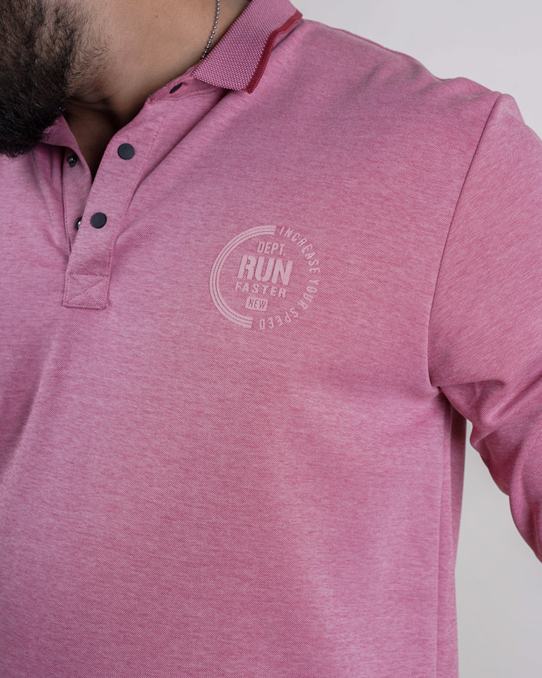 PINK COLOR FULL SLEEVE FULL NECK T-SHIRT