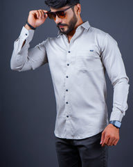 Grey color color plain casual shirt shirt for casual wear.