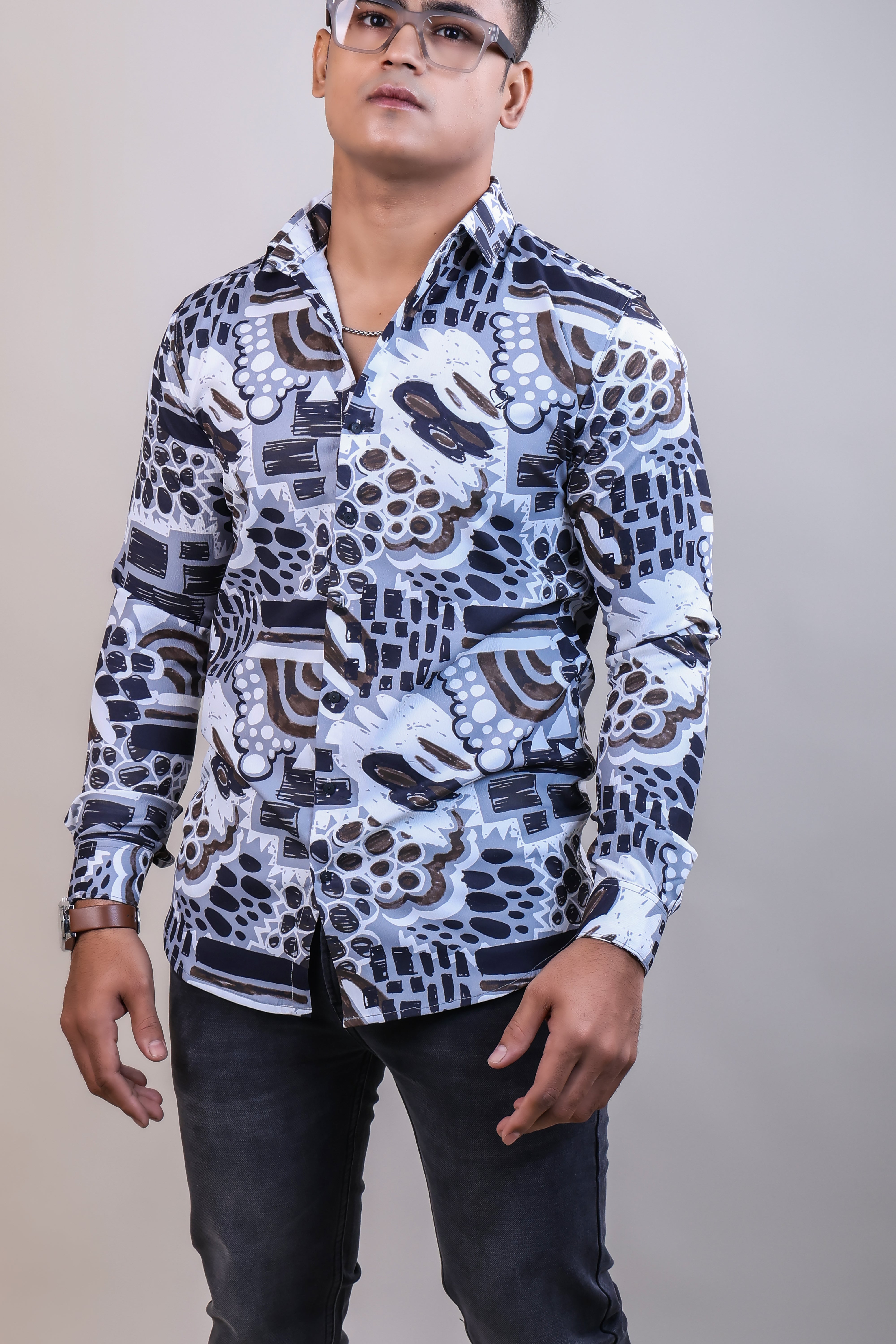 PISTA COLOR PRINTED CASUAL SHIRT