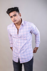 PINK COLOR CHECKS CASUAL SHIRT