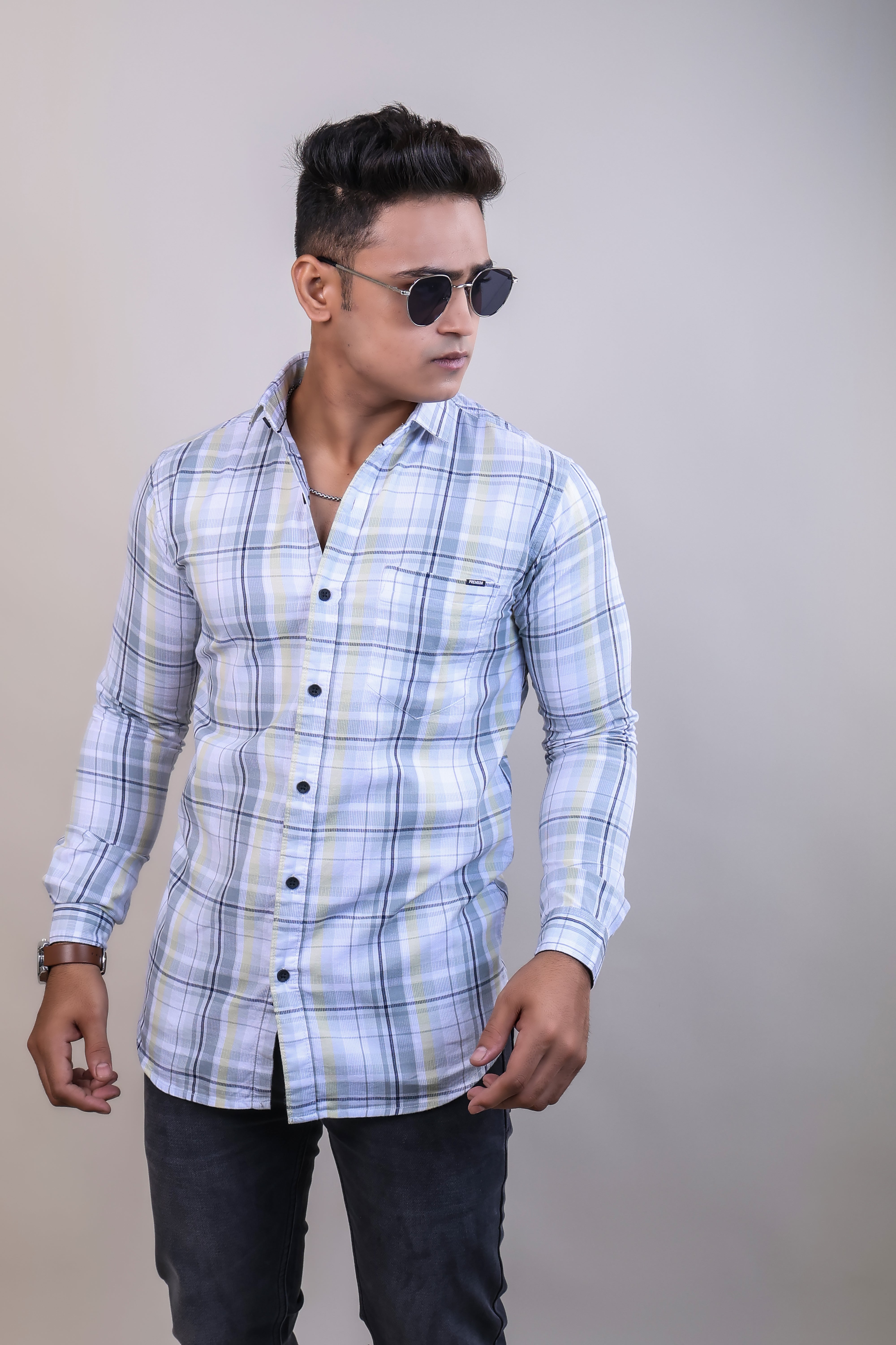 Pista color color checks casual shirt shirt for casual wear.