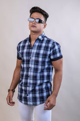 Green color color checks half sleeve casual shirt shirt for casual wear.