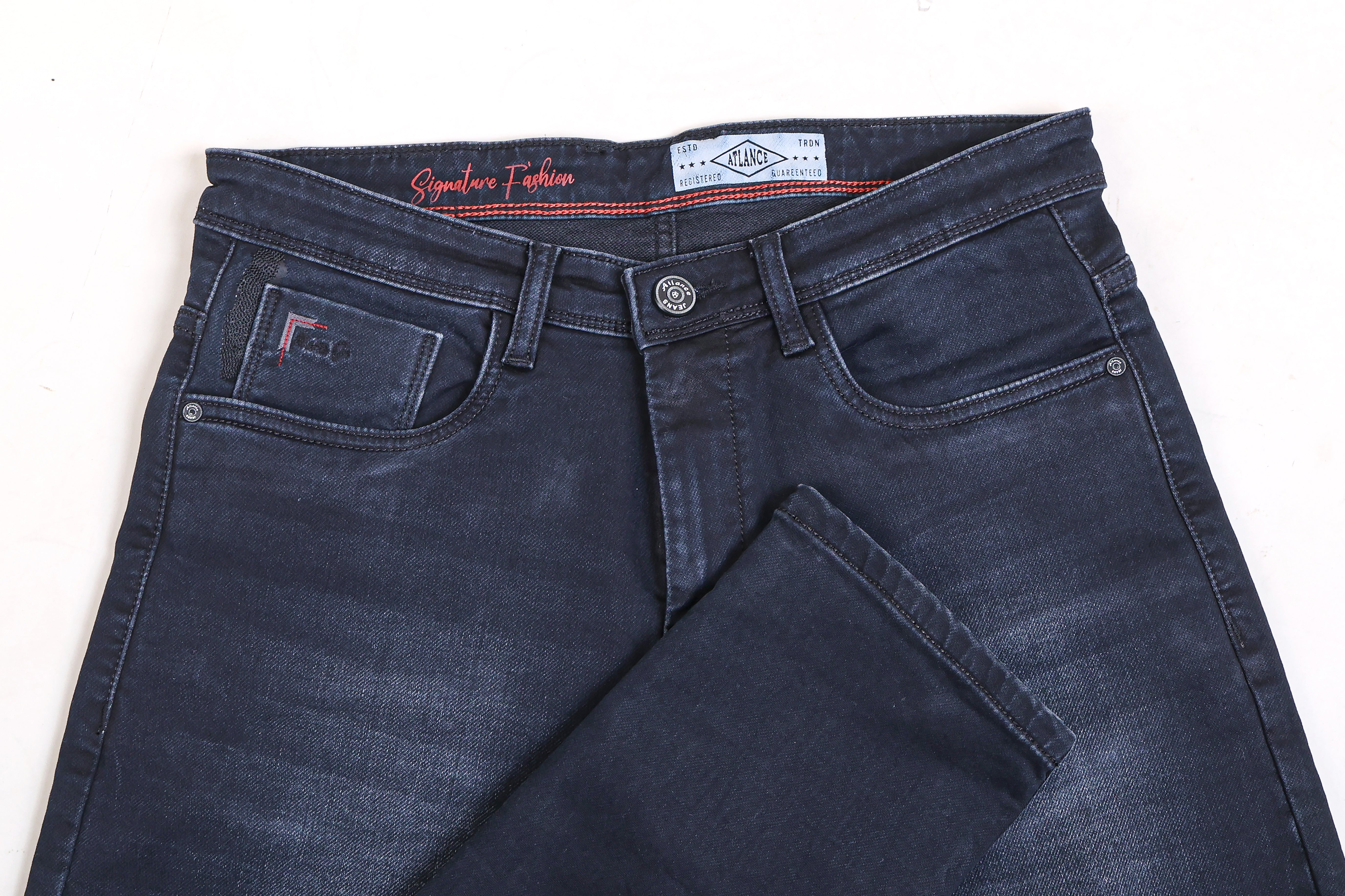 BLACK COLOR DENIM WASH JEANS