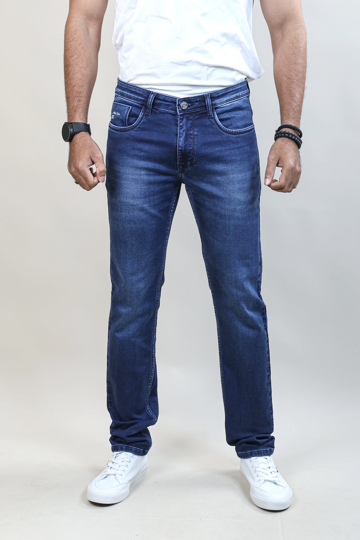 BLUE COLOR DENIM WASH JEANS