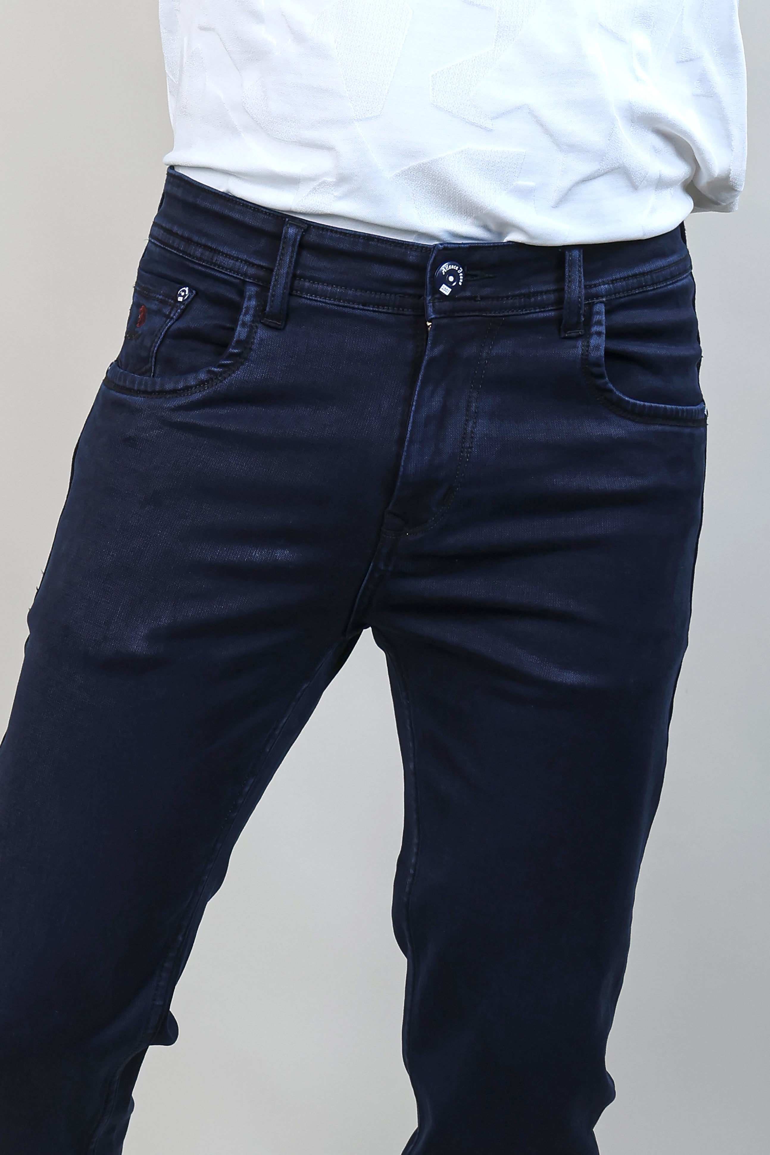 NAVY BLUE COLOR DENIM PLAIN JEANS