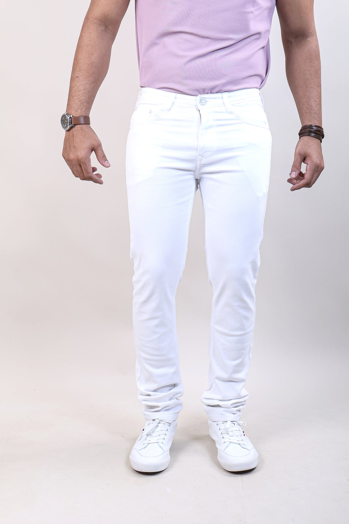 WHITE COLOR PLAIN JEANS