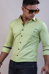 PISTA COLOR PLAIN CASUAL SHIRT