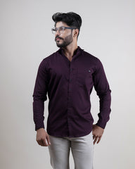 Wine color color lining casual shirt shirt for casual wear.