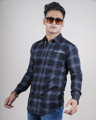 GREY COLOR CHECKS CASUAL SHIRT