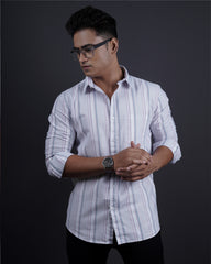 GREY COLOR LINING CASUAL SHIRT