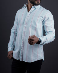 Skyblue color color lining casual shirt shirt for casual wear.