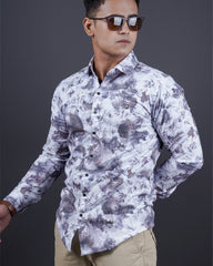 LAVENDER COLOR PRINTED CASUAL SHIRT