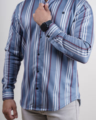 Grey color color lining casual shirt shirt for casual wear.