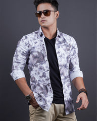 LAVENDER COLOR PRINTED CASUAL SHIRT