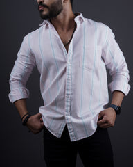 PINK COLOR LINING CASUAL SHIRT