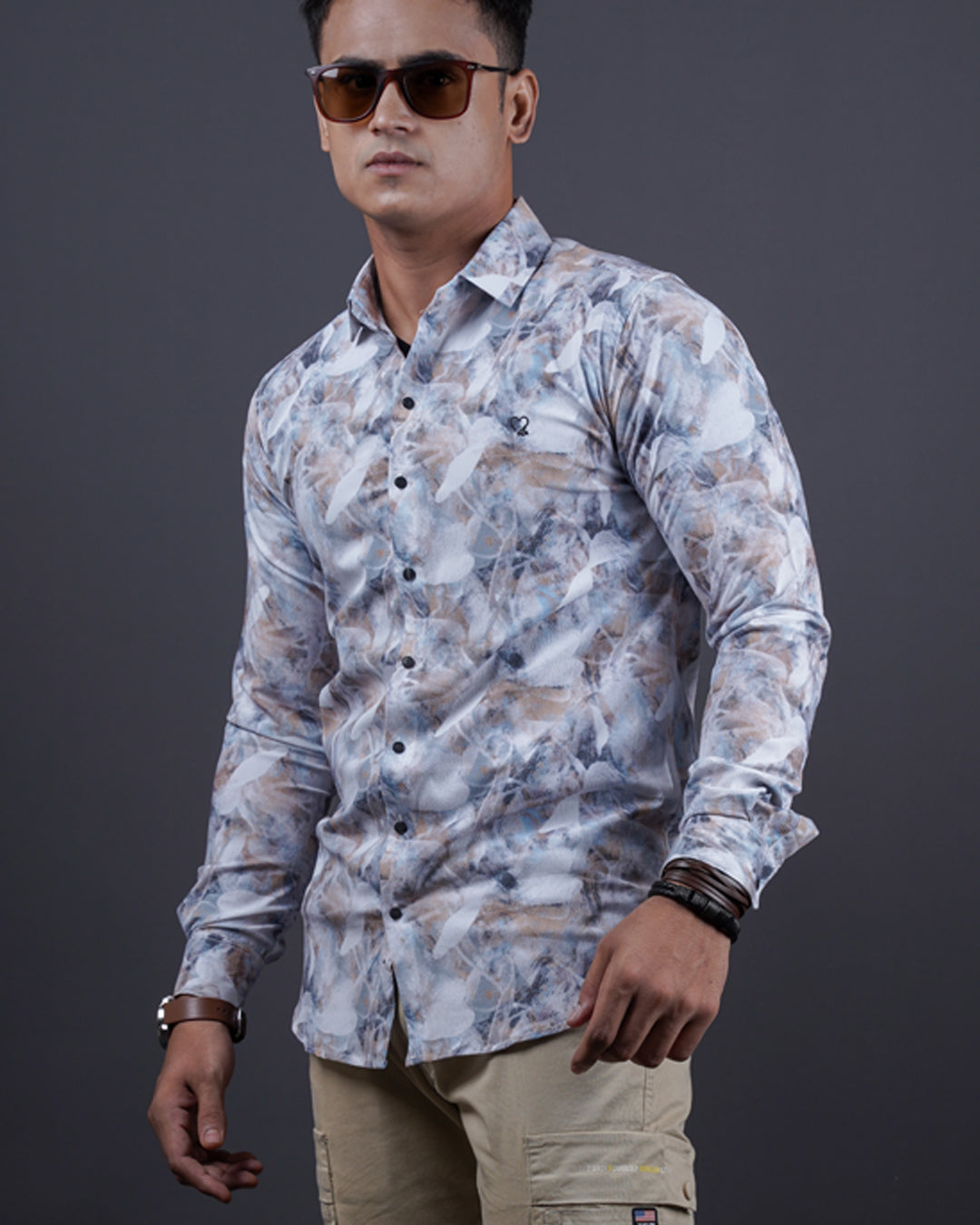 MULTI FAWN COLOR PRINTED CASUAL SHIRT